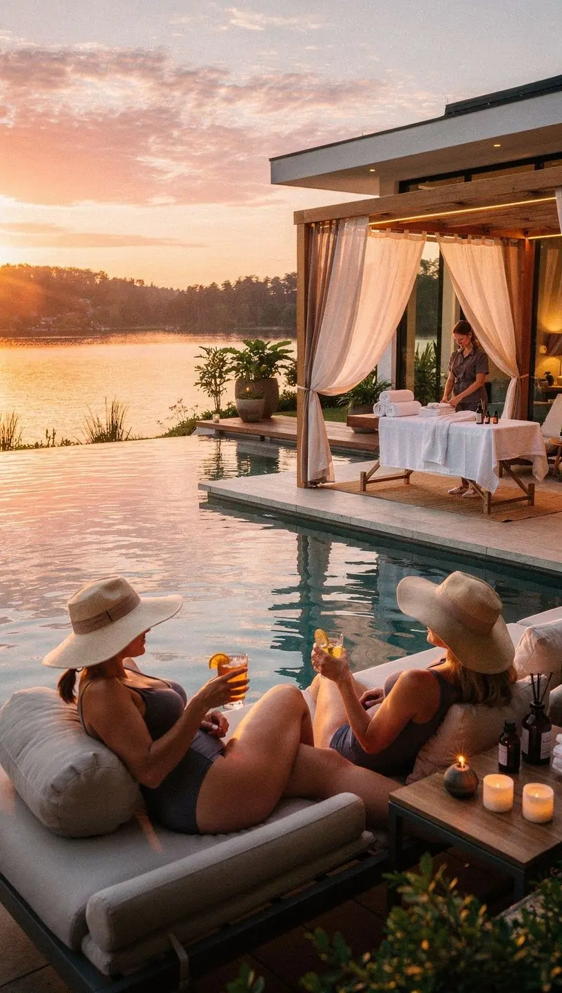 Panoramafenster, die den atemberaubenden Blick auf die Berge zeigen.