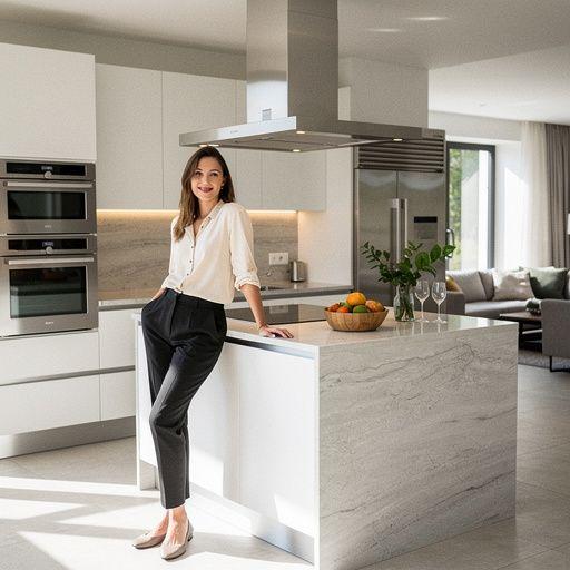 Blühender Garten mit einheimischen Pflanzen und Bäumen