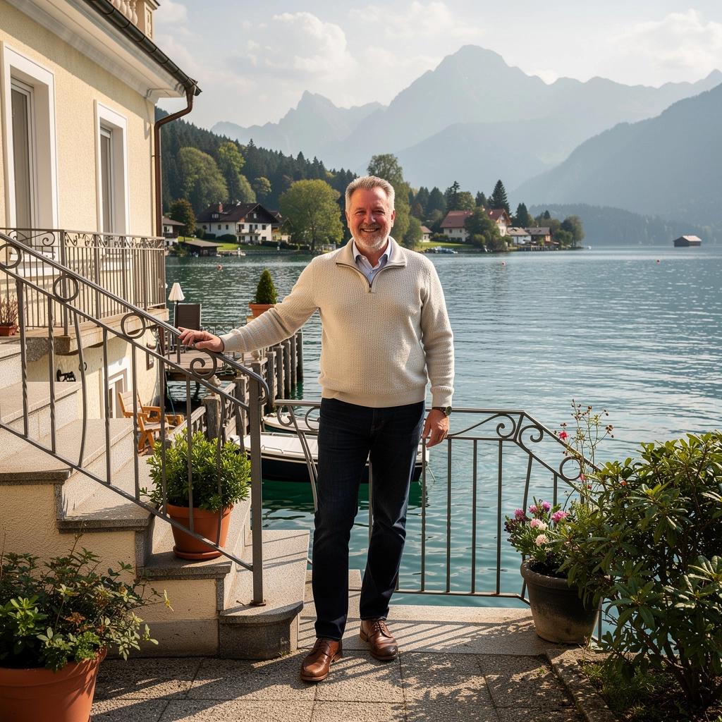 Wellnessbereich mit Sauna und Blick auf den See